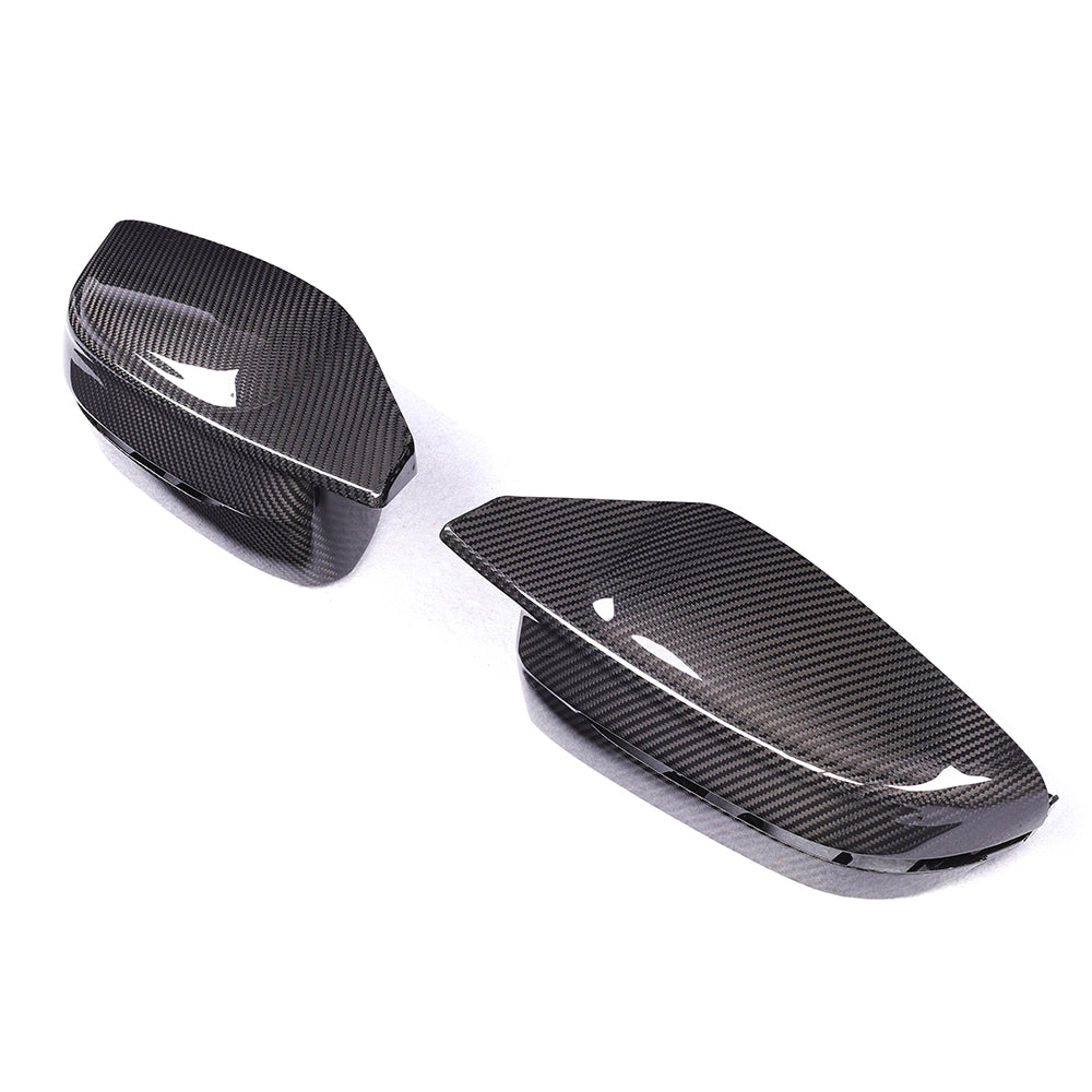 BMW G8X/LCI G2X Dry Carbon Fiber Mirror Cap Replacements (G87 M2 / G80 M3 / G82 G83 M4 / 2022+ G42 M240i / 2023+ G20 M340i / 2025+ G22 G26 M440i)