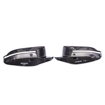 BMW G8X/LCI G2X Dry Carbon Fiber Mirror Cap Replacements (G87 M2 / G80 M3 / G82 G83 M4 / 2022+ G42 M240i / 2023+ G20 M340i / 2025+ G22 G26 M440i)