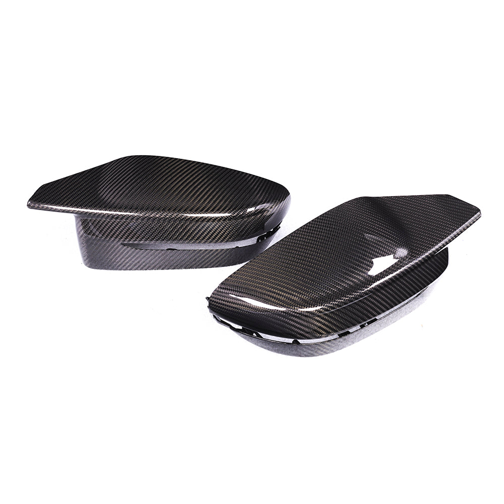 BMW G8X/LCI G2X Dry Carbon Fiber Mirror Cap Replacements (G87 M2 / G80 M3 / G82 G83 M4 / 2022+ G42 M240i / 2023+ G20 M340i / 2025+ G22 G26 M440i)