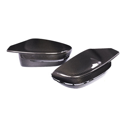 BMW G8X/LCI G2X Dry Carbon Fiber Mirror Cap Replacements (G87 M2 / G80 M3 / G82 G83 M4 / 2022+ G42 M240i / 2023+ G20 M340i / 2025+ G22 G26 M440i)