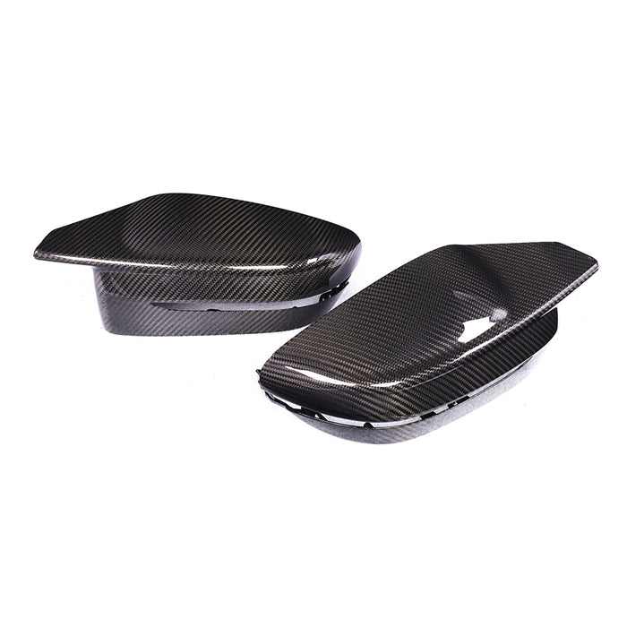 BMW G8X/LCI G2X Dry Carbon Fiber Mirror Cap Replacements (G87 M2 / G80 M3 / G82 G83 M4 / 2022+ G42 M240i / 2023+ G20 M340i / 2025+ G22 G26 M440i)