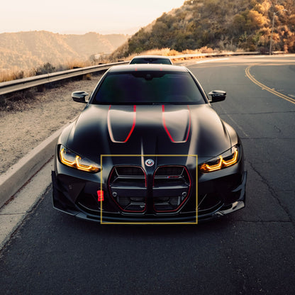 BMW G80 M3 / G82 G83 M4 Dry Carbon Fiber CSL Grille Red Border