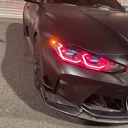 BMW G80 M3 / G82 G83 M4 Dry Carbon Fiber VS Front Canards
