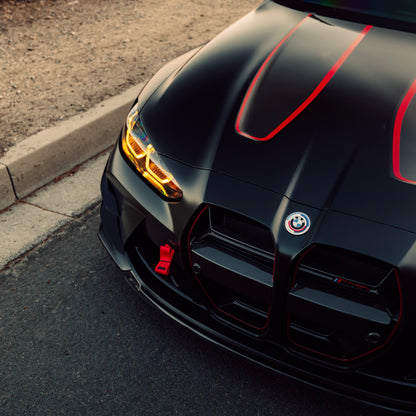 BMW G80 M3 / G82 G83 M4 Dry Carbon Fiber CSL Grille Red Border