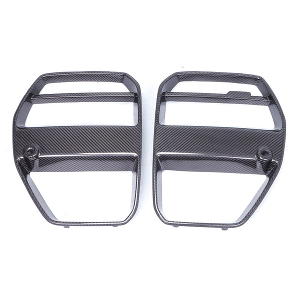 BMW G80 M3 / G82 G83 M4 dry carbon fiber V-Style grille, pair