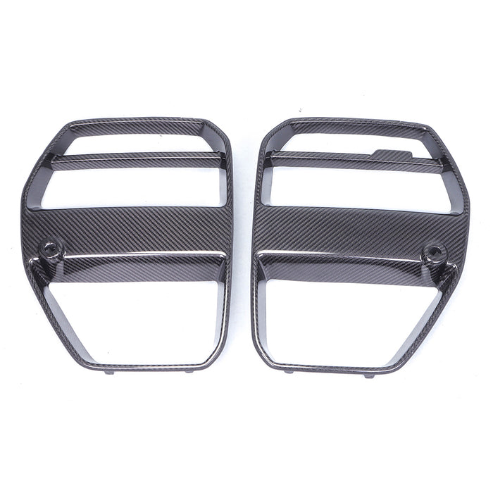 BMW G80 M3 / G82 G83 M4 dry carbon fiber V-Style grille, pair