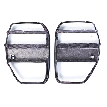 BMW G80 M3 / G82 G83 M4 dry carbon fiber V-Style grille, raw carbon detail