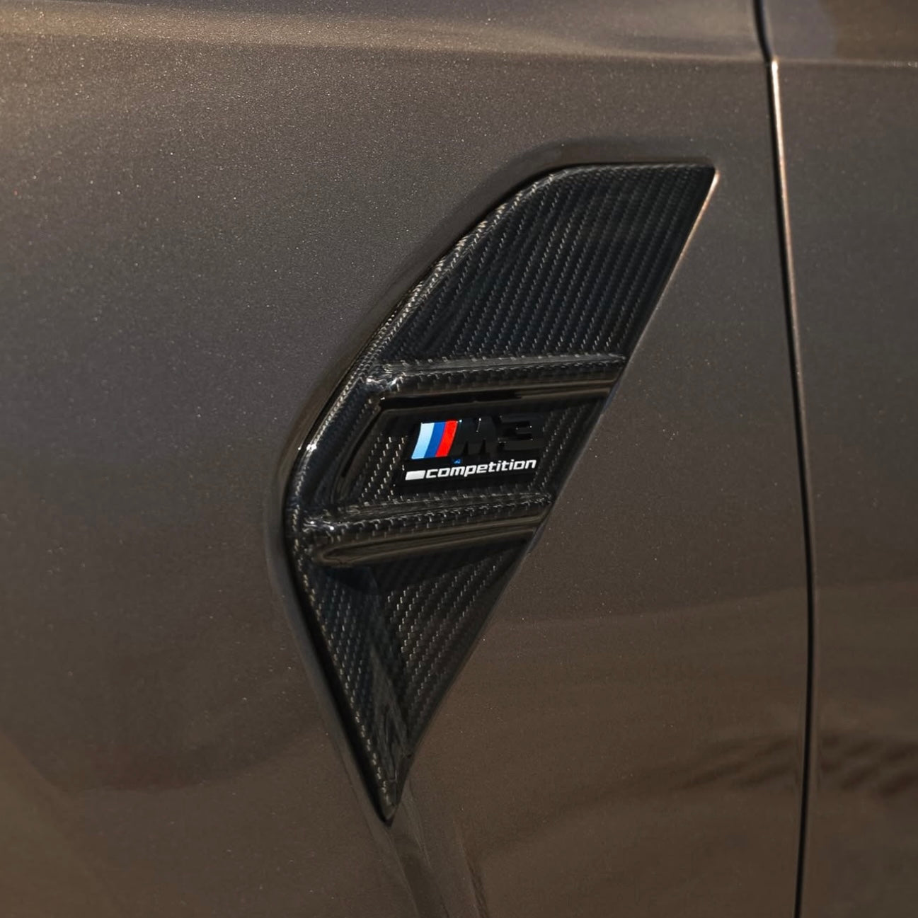 BMW G80 M3 Dry Carbon Fiber OEM Fender Trim
