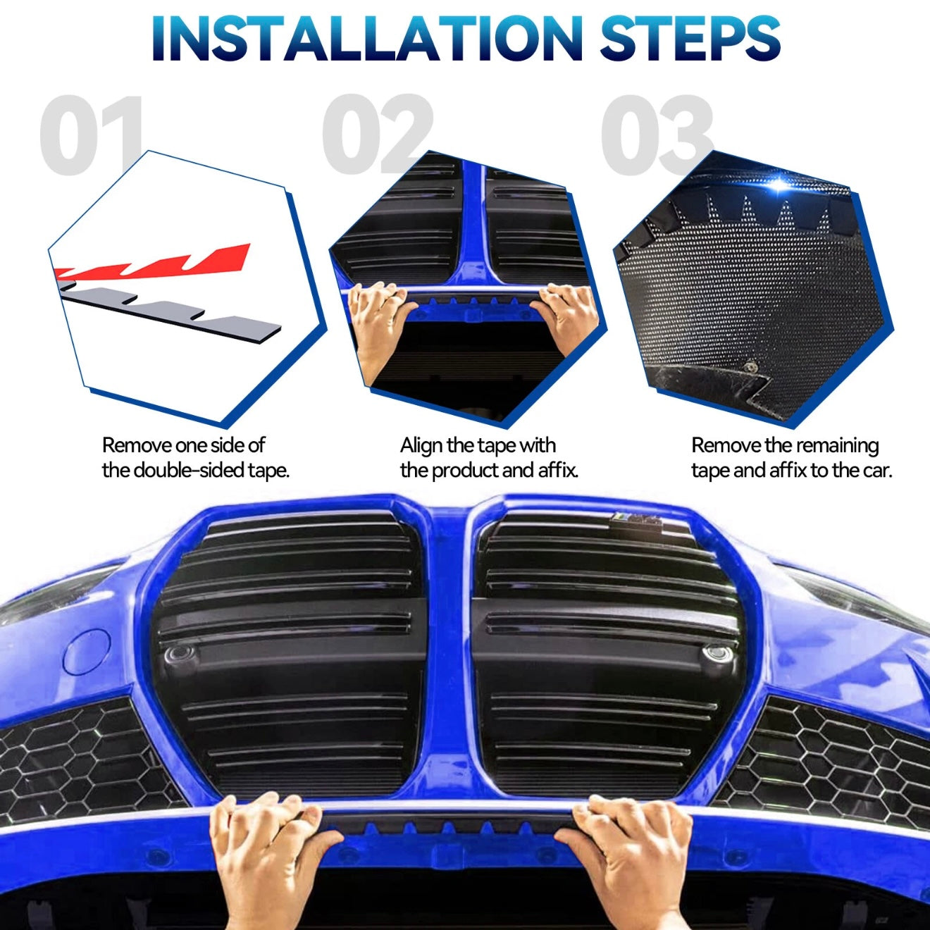 Universal Front Bumper Lip Protector Scrape Guard (8pc)