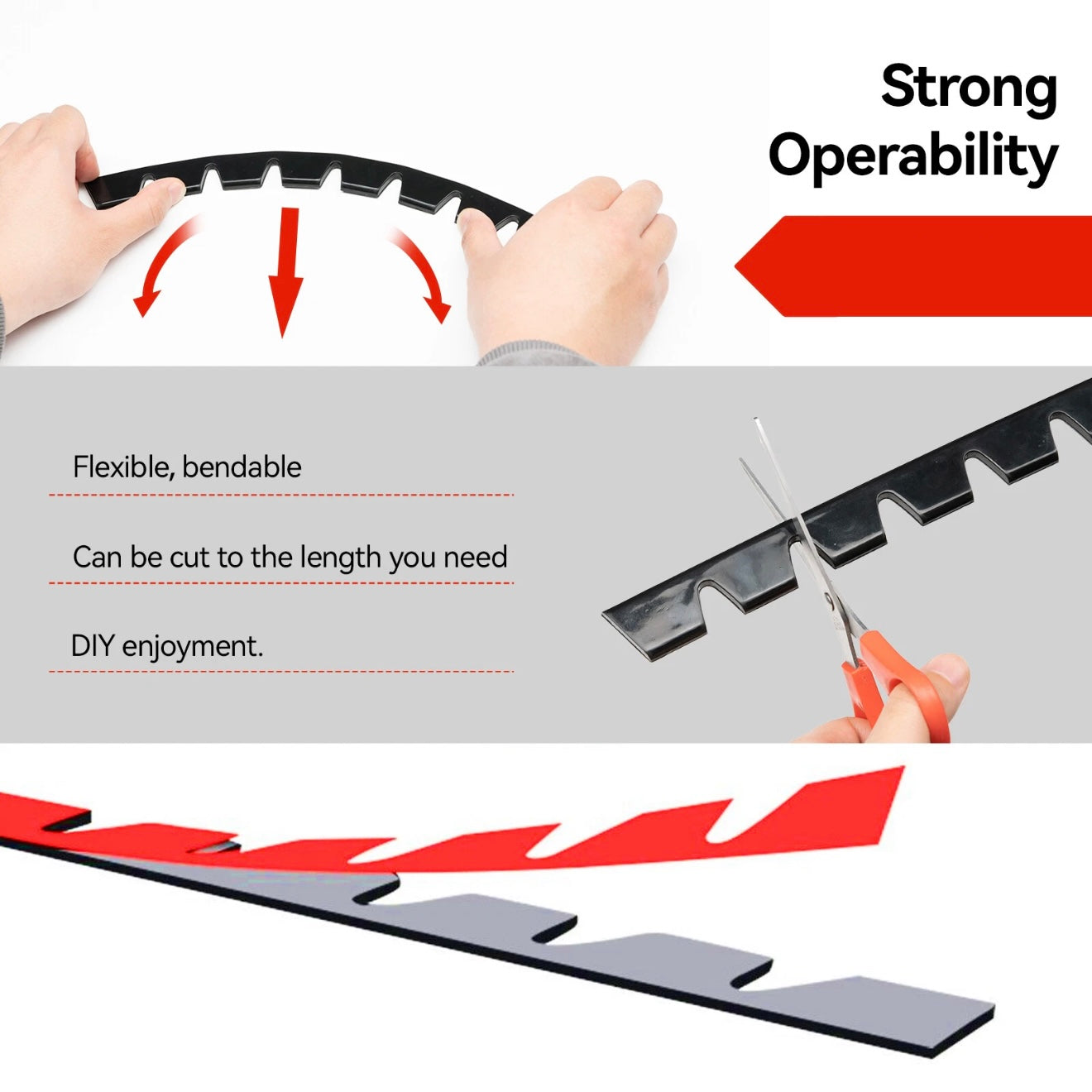 Universal Front Bumper Lip Protector Scrape Guard (8pc)
