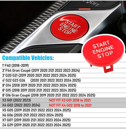 BMW G-Series Red Push Start Button
