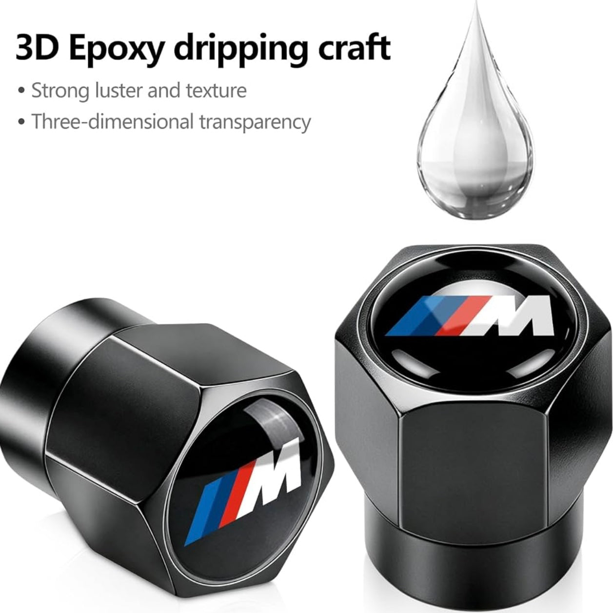 BMW M Tire Valve Stem Caps (4pc)