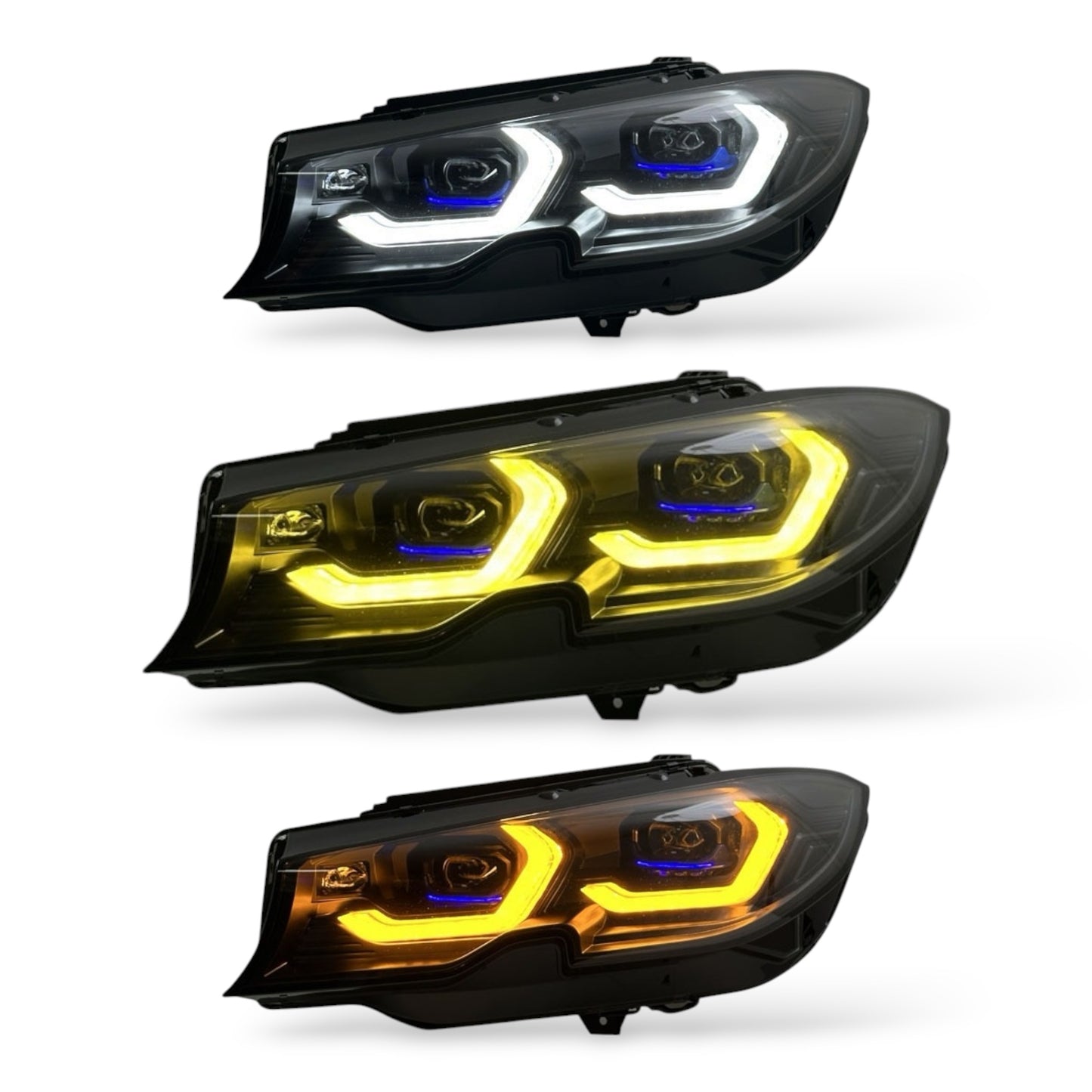 BMW G20 2019-2022 Laser G8X-Style Headlights Color-Switch DRLs (Pre-LCI)