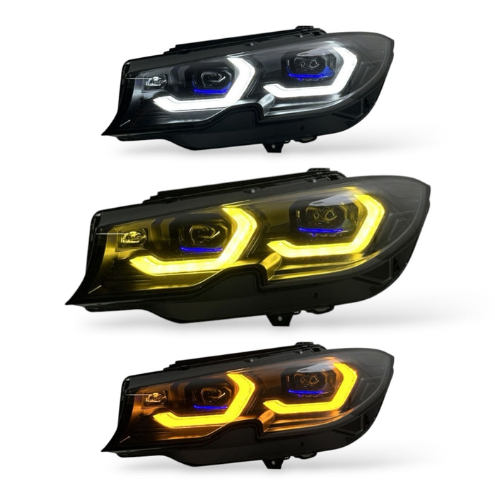 BMW G20 2019-2022 Laser G8X-Style Headlights Color-Switch DRLs (Pre-LCI)