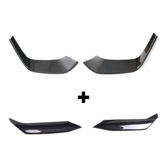 BMW F80 M3 / F82 F83 M4 Upper Fangs & Lower Splitters Bundle Dry Carbon Fiber