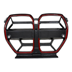 BMW G80 M3 / G82 G83 M4 Dry Carbon Fiber CSL Grille Red Border