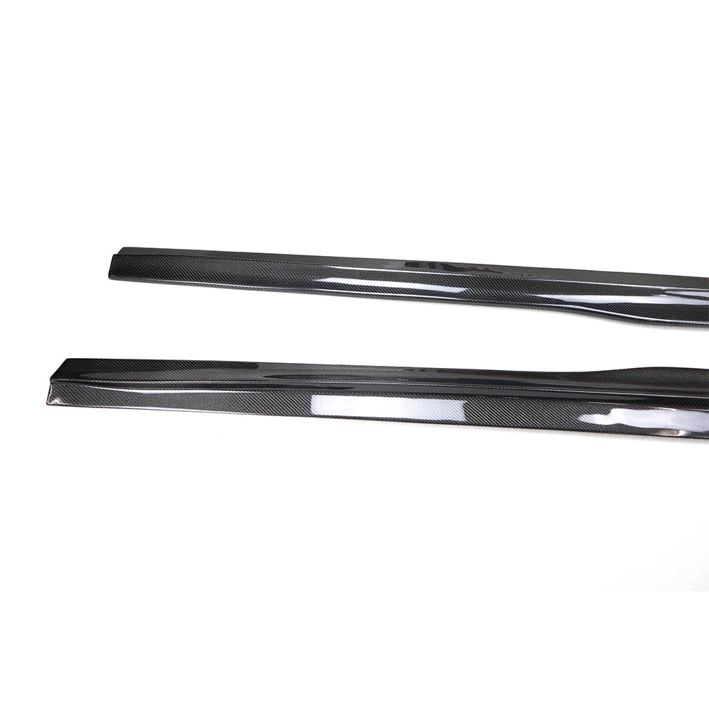 BMW F80 M3 PSM carbon fiber side skirts, weave detail