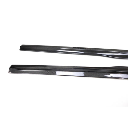 BMW F80 M3 PSM carbon fiber side skirts, weave detail